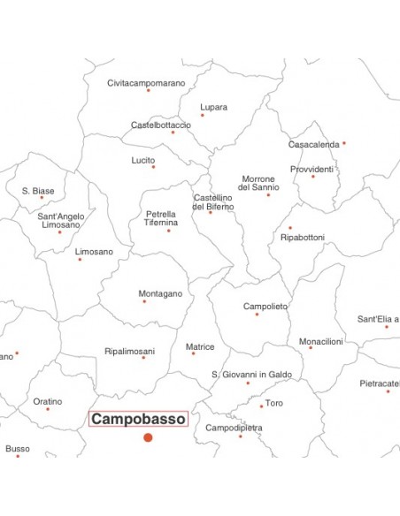 Mappa dei comuni del Molise jpg