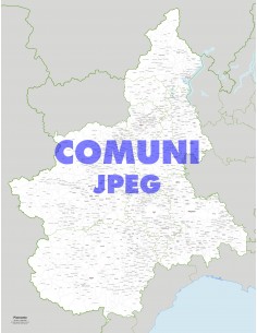 Mappa dei comuni del Piemonte jpg