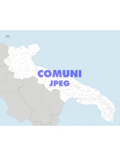 Mappa dei comuni della Puglia jpg