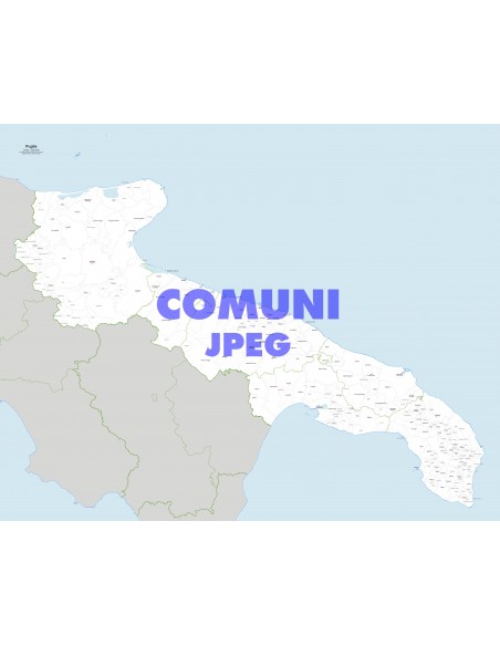 Mappa dei comuni della Puglia jpg