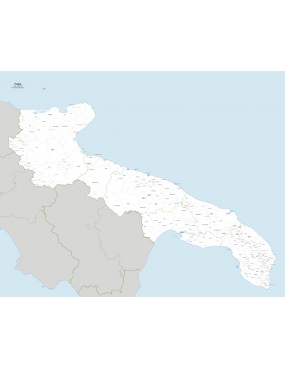 Mappa dei comuni della Puglia jpg