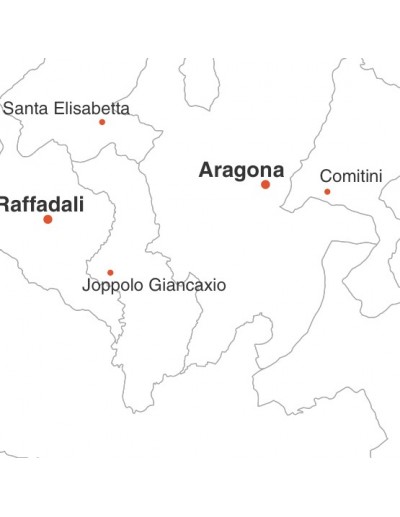 Mappa dei comuni della provincia di Agrigento jpg