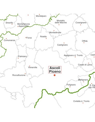 Mappa dei comuni della provincia di Ascoli...