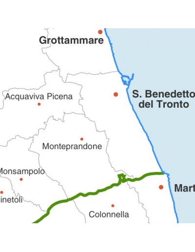 Mappa dei comuni della provincia di Ascoli...