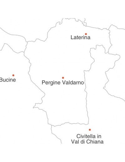 Mappa dei comuni della provincia di Arezzo jpg