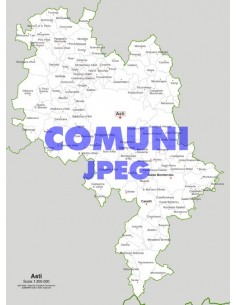 Mappa dei comuni della provincia di Asti jpg