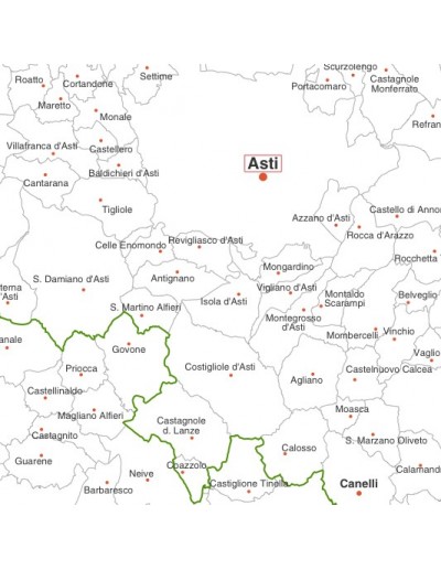 Mappa dei comuni della provincia di Asti jpg