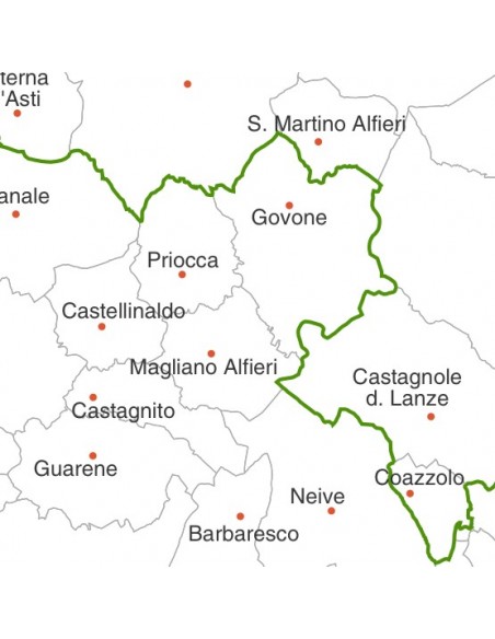 Mappa dei comuni della provincia di Asti jpg