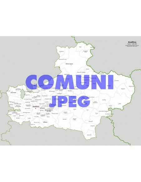 Mappa dei comuni della provincia di Avellino jpg