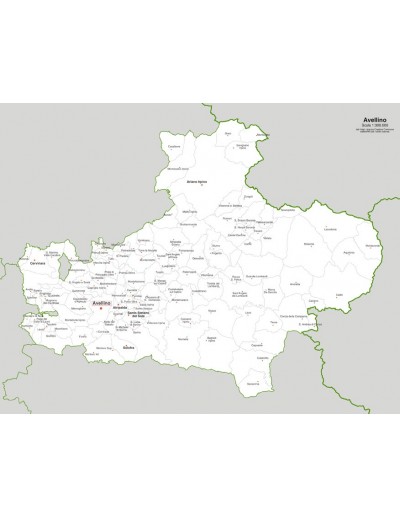Mappa dei comuni della provincia di Avellino jpg