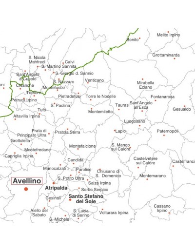 Mappa dei comuni della provincia di Avellino jpg