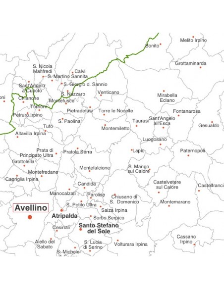 Mappa dei comuni della provincia di Avellino jpg