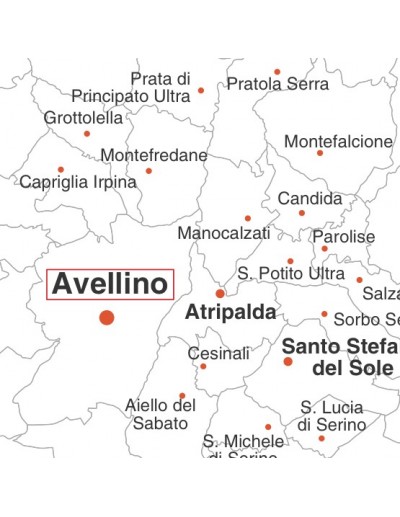 Mappa dei comuni della provincia di Avellino jpg