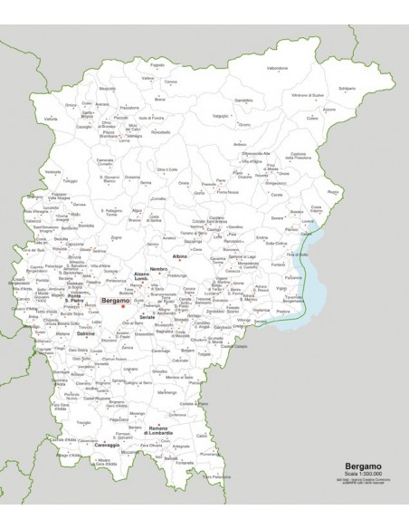 Mappa dei comuni della provincia di Bergamo jpg