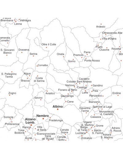 Mappa dei comuni della provincia di Bergamo jpg