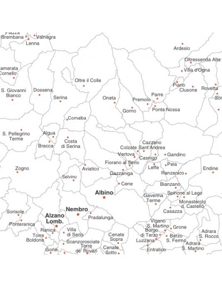 Mappa dei comuni della provincia di Bergamo jpg
