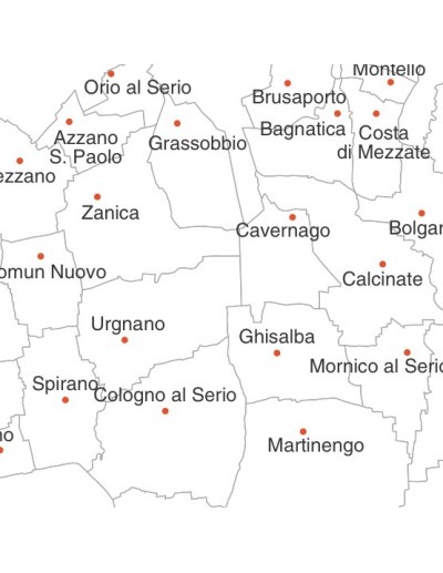 Mappa dei comuni della provincia di Bergamo jpg
