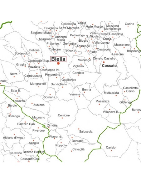 Mappa dei comuni della provincia di Biella jpg