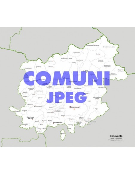 Mappa dei comuni della provincia di Benevento jpg