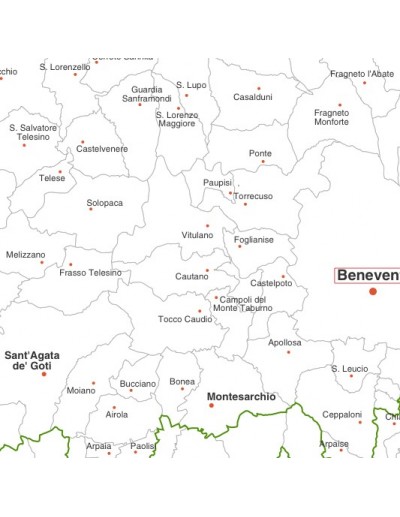 Mappa dei comuni della provincia di Benevento jpg