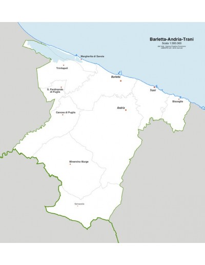 Mappa dei comuni della provincia di Barletta jpg