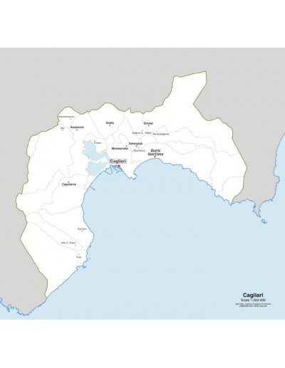 Mappa dei comuni della provincia di Cagliari jpg