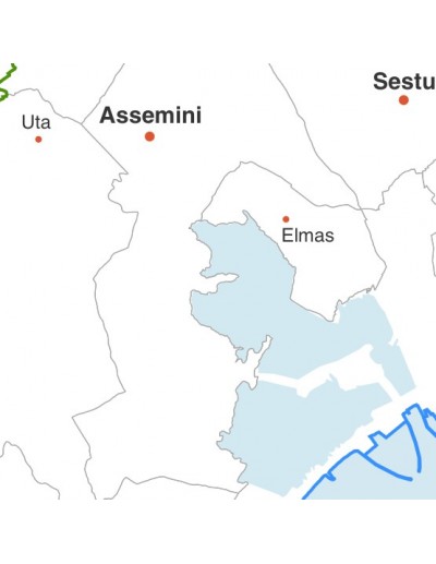 Mappa dei comuni della provincia di Cagliari jpg