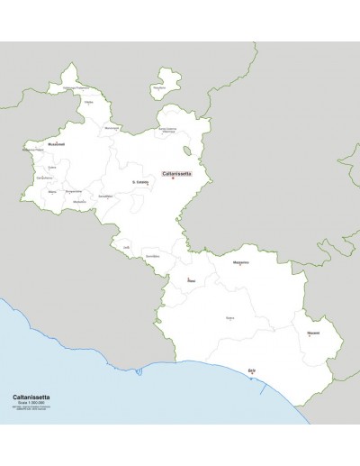 Mappa dei comuni della provincia di...