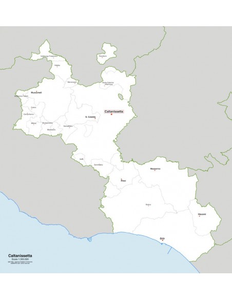 Mappa dei comuni della provincia di Caltanissetta jpg