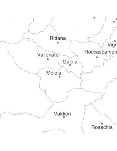 Mappa dei comuni della provincia di Cuneo jpg