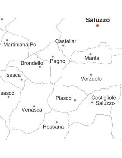 Mappa dei comuni della provincia di Cuneo jpg