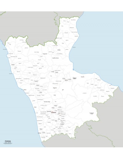 Mappa dei comuni della provincia di Cosenza jpg