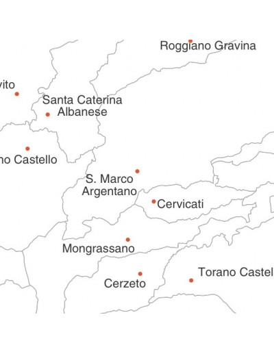 Mappa dei comuni della provincia di Cosenza jpg