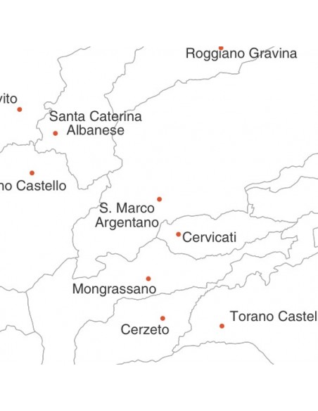 Mappa dei comuni della provincia di Cosenza jpg