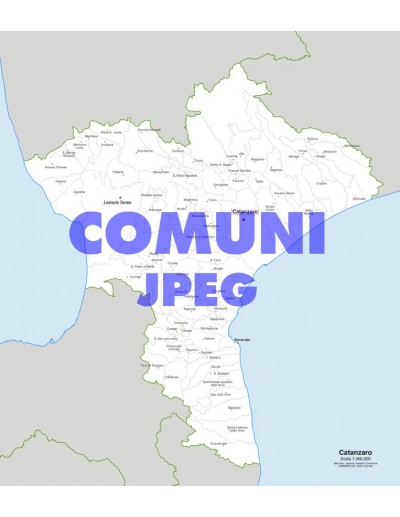 Mappa dei comuni della provincia di Catanzaro jpg