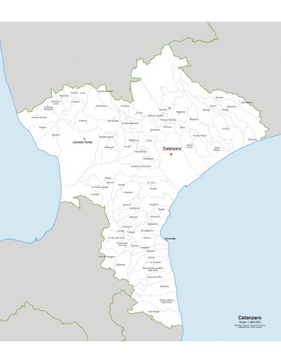 Mappa dei comuni della provincia di Catanzaro jpg