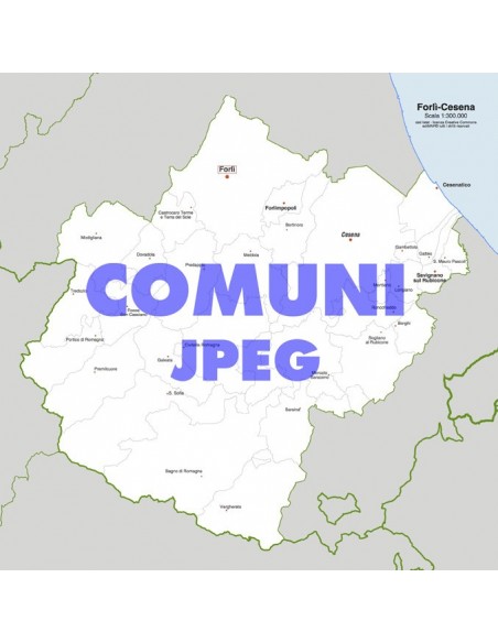 Mappa dei comuni della provincia di Forlì-Cesena jpg