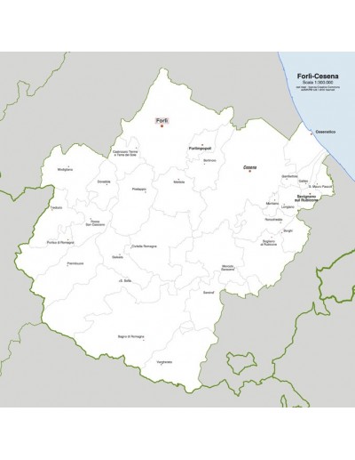 Mappa dei comuni della provincia di...