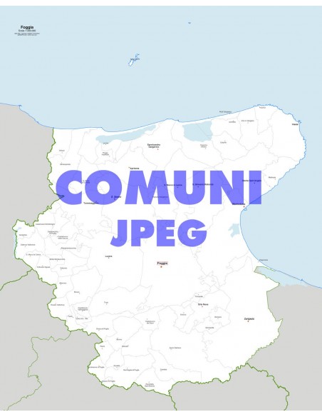 Mappa dei comuni della provincia di Foggia jpg
