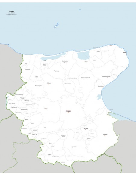 Mappa dei comuni della provincia di Foggia jpg
