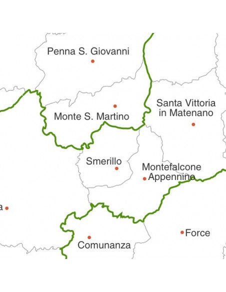 Mappa dei comuni della provincia di Fermo jpg