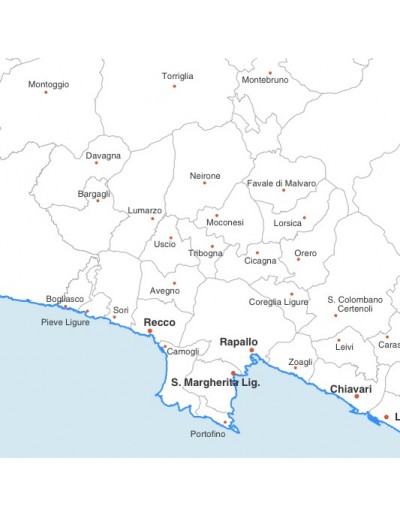 Mappa dei comuni della provincia di Genova jpg