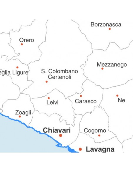 Mappa dei comuni della provincia di Genova jpg