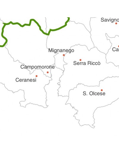 Mappa dei comuni della provincia di Genova jpg
