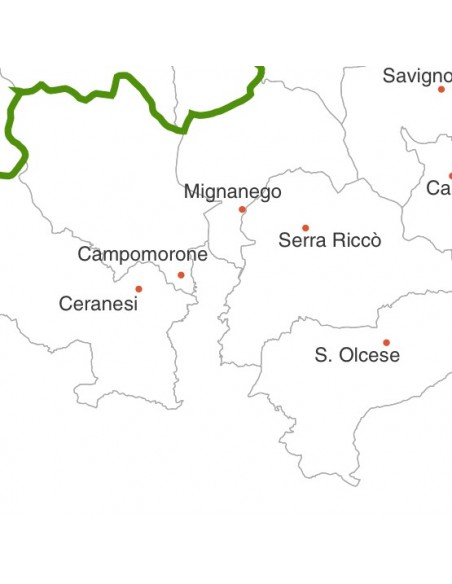 Mappa dei comuni della provincia di Genova jpg