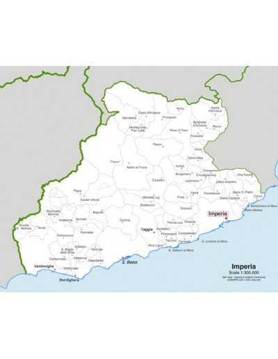 Mappa dei comuni della provincia di Imperia jpg