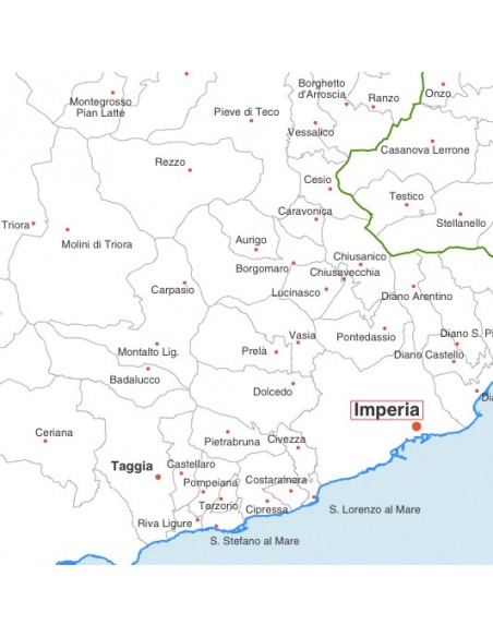 Mappa dei comuni della provincia di Imperia jpg