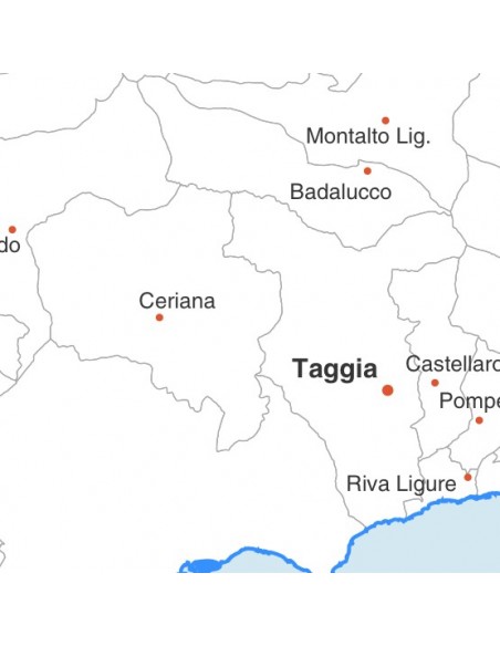 Mappa dei comuni della provincia di Imperia jpg