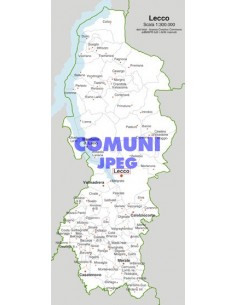 Mappa dei comuni della provincia di Lecco jpg