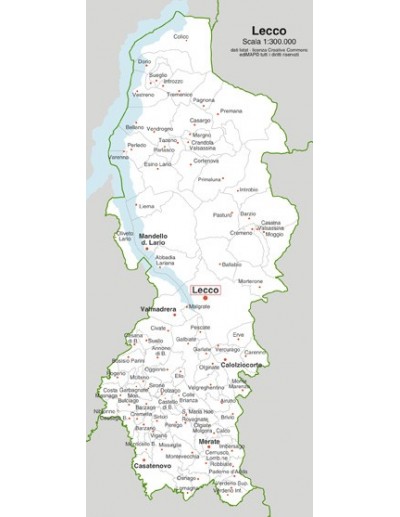Mappa dei comuni della provincia di Lecco jpg